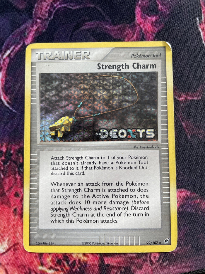 1x Strength Charm - 92/107 - Uncommon - Reverse Holo Played Condition Pokemon