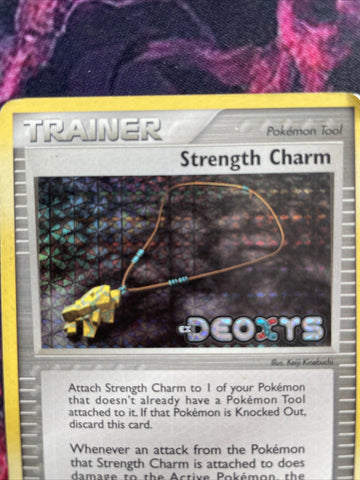 1x Strength Charm - 92/107 - Uncommon - Reverse Holo Played Condition Pokemon (back)