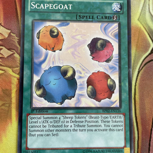 BP02 EN136  Yugioh! Scapegoat (MOSAIC Rare) 1st Edition Battle Pack 2 NM
