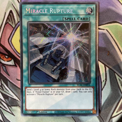 BLAR-EN014 Miracle Rupture Secret Rare 1st Edition NM Yugioh Card