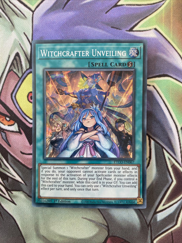 ETCO-EN067 Witchcrafter Unveiling Super Rare 1st Edition NM Yugioh Card