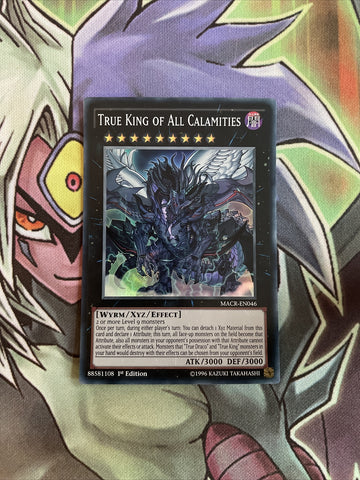 MACR-EN046 True King Of All Calamities Super Rare 1st Edition NM Yugioh Card