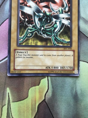 IOC-058 Neo Bug 1st Edition LP Condition Yugioh Card (back)