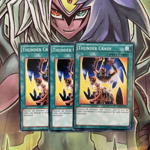 AP06-EN024 x3 Thunder Crash Common Excellent Condition Yugioh