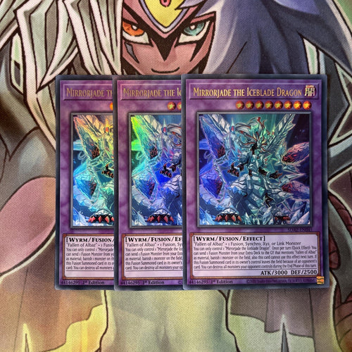 SDAZ-EN041 x3 Mirrorjade the Iceblade Dragon Ultra Excellent Condition Yugioh