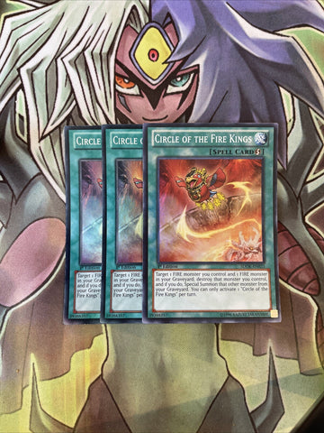 SDOK-EN023 x3 Circle Of the Fire Kings Super Rare Excellent Condition Yugioh