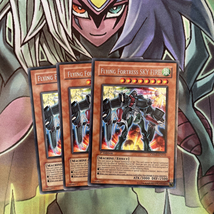 CRMS-EN016 x3 Flying Fortress SKY FIRE Rare Excellent Condition Yugioh