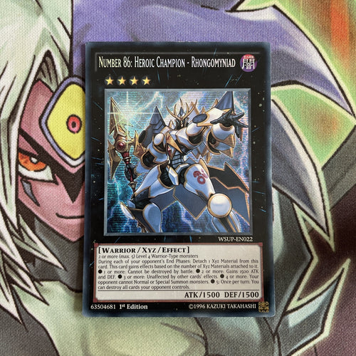 WSUP-EN022 Number 86 Heroic Champion - Rhongomyniad 1st Edition NM Yugioh Card