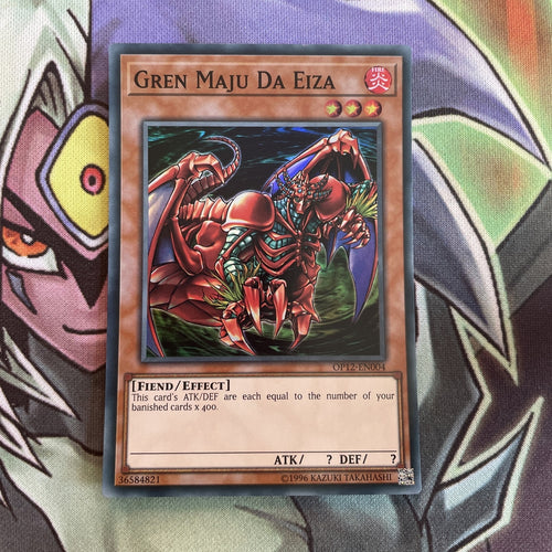 OP12-EN004 Gren Maju Da Eiza Super Rare 1st Edition NM Yugioh Card