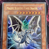 DPKB-EN023 YUGIOH MALEFIC BLUE-EYES WHITE DRAGON ULTRA RARE 1ST Edition EXC/LP