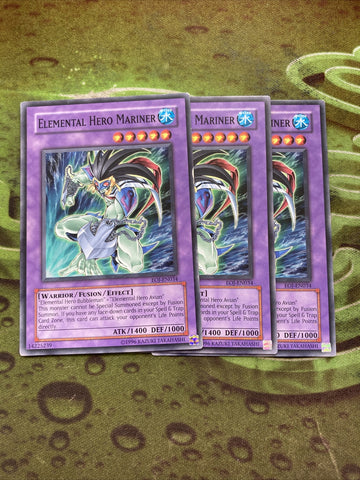 EOJ-EN034 x3 Elemental Hero Mariner- Common - unl Edition Yugioh