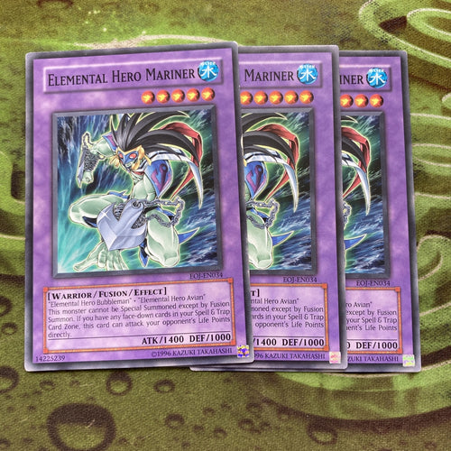 EOJ-EN034 x3 Elemental Hero Mariner- Common - unl Edition Yugioh
