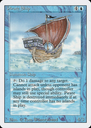 Pirate Ship - Revised Excellent Magic MTG