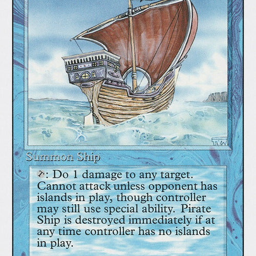 Pirate Ship - Revised Excellent Magic MTG