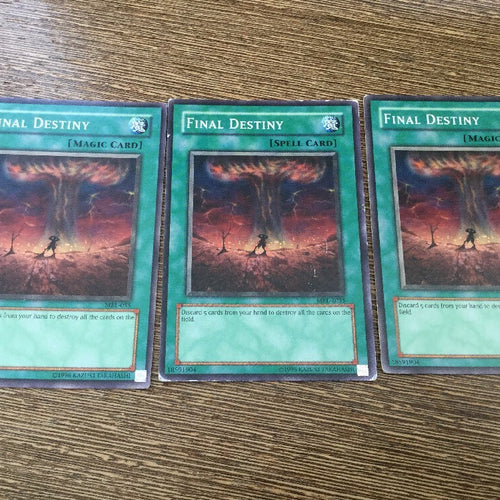 MRL/SRL/DB1 YuGiOh Card - 3x Final Destiny Varying Sets