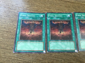 MRL/SRL/DB1 YuGiOh Card - 3x Final Destiny Varying Sets (back)