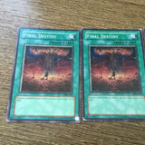 MRL/SRL/DB1 YuGiOh Card - 3x Final Destiny Varying Sets
