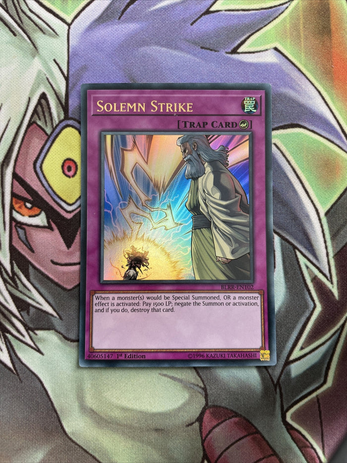 BLRR-EN102 Solemn Strike Ultra Rare 1st Edition NM Yugioh Card