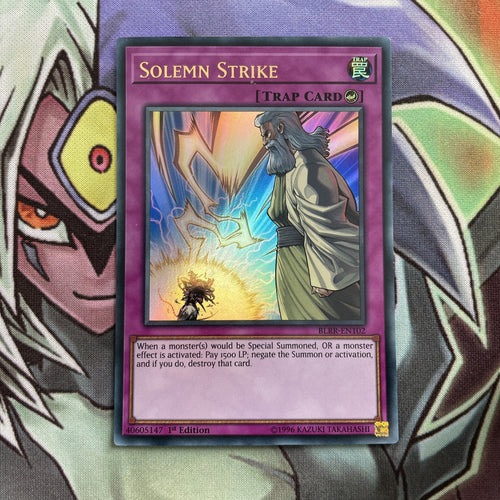 BLRR-EN102 Solemn Strike Ultra Rare 1st Edition NM Yugioh Card