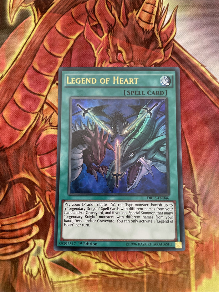 DRL3-EN046 YuGiOh Card - Legend of Heart 1st Ed. Ultra Rare