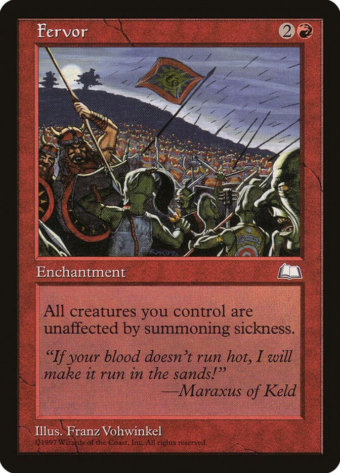 Fervor - Weatherlight Excellent Magic MTG
