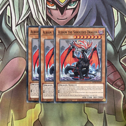 MP22-EN125 x3 Albion the Shrouded Dragon Common Excellent Conditon Yugioh