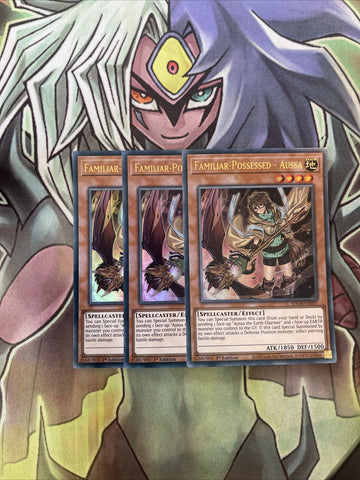 SDCH-EN037 x3 Familiar-Possessed - Aussa Ultra Rare Excellent Condition Yugioh