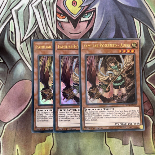 SDCH-EN037 x3 Familiar-Possessed - Aussa Ultra Rare Excellent Condition Yugioh