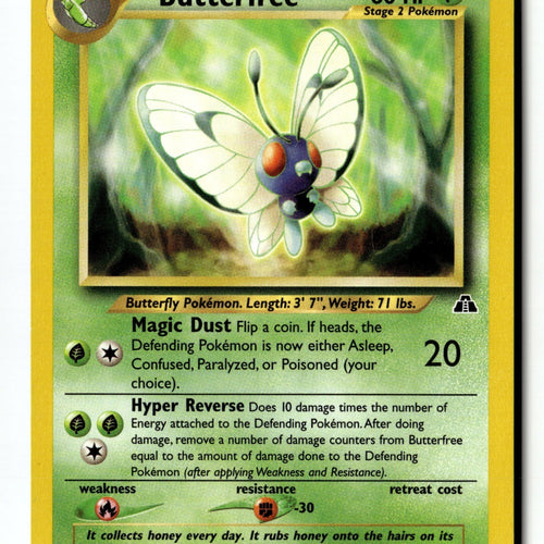 Pokemon Card Butterfree Unlimited LP Neo Discovery 19/75