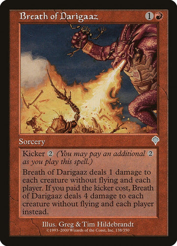 Breath Of Darigaaz - Invasion Excellent Magic MTG