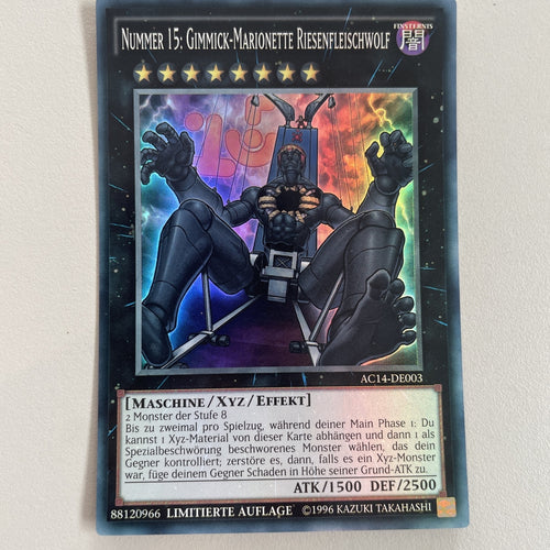 Number 15: Gimmick Puppet Giant Grinder AC14-DE003 (German) Super Lim NM Yugiohh