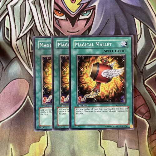 SD09-EN027 x3 Magical Mallet Common Excellent Condition Yugioh