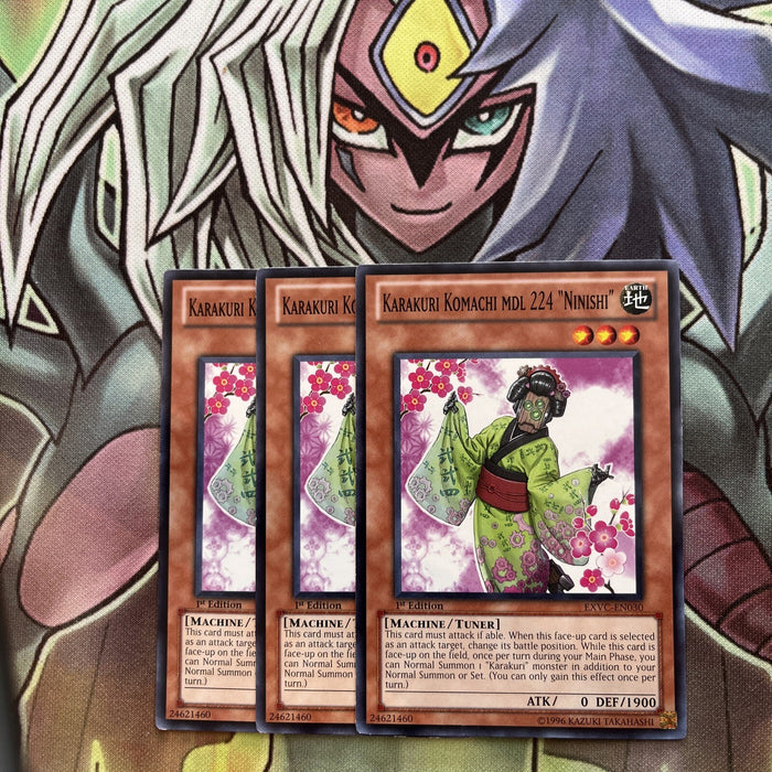 EXVC-EN030 x3 Karakuri Komachi mdl 224 "Ninishi" Common Excellent Cond Yugioh