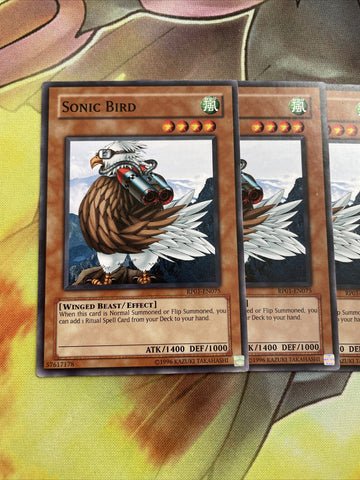 RP01-EN075 3x Common Sonic Bird Yugioh (back)