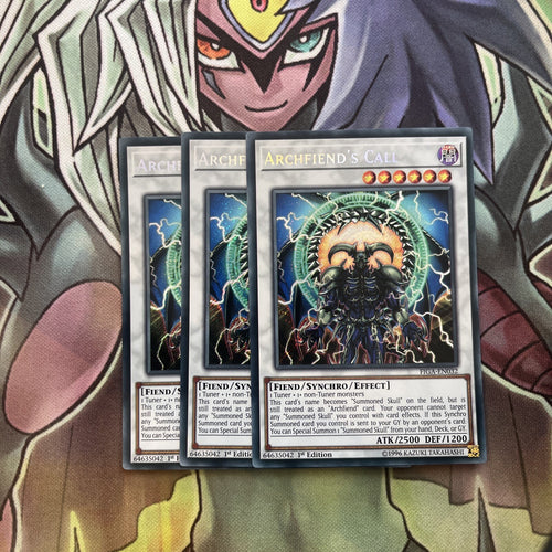 FIGA-EN032 x3 Archfiend's Call Secret Rare Excellent Condition Yugioh