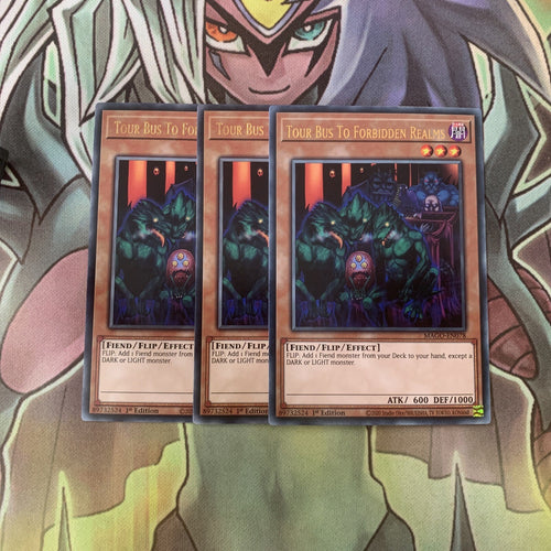 MAGO-EN078 x3 Tour Bus to Forbidden Realms Rare Excellent Condition Yugioh