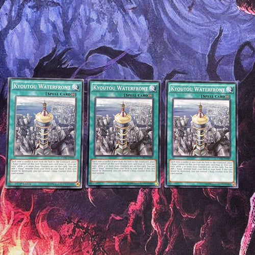 CORE-EN089 x3 KYOUTOU WATERFRONT Near Mint Yugioh Card