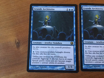 2x Grand Architect - Scars of Mirrodin ITALIAN Excellent Magic MTG (back)