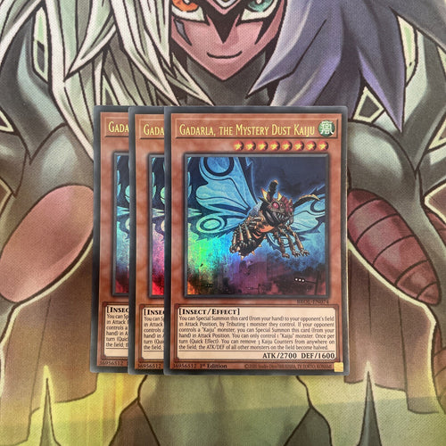 BROL-EN074 x3 Gadarla, the Mystery Dust Kaiju Ultra Excellent Condition Yugioh