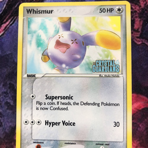 Pokemon Reverse Foil Card : Whismur 69/100 (Ex Crystal Guardians) Excellent Cond