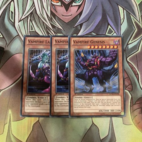 LCJW-EN198 x3 Vampire Genesis Common Excellent Condition Yugioh