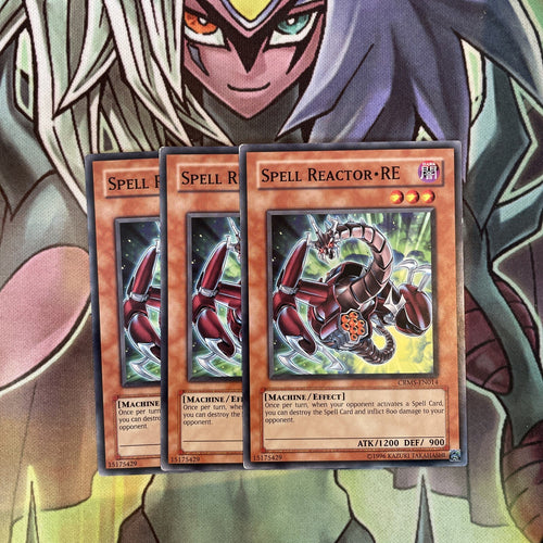 CRMS-EN014 x3 Spell Reactor RE Common Excellent Condition Yugioh