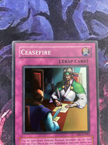 DB1-EN083 Ceasefire Super Rare Near Mint Yugioh Card (back)