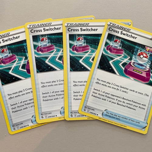 Pokemon Playset Of 4x Cross Switcher 230/264 - Non Holo - SWSH Fusion Strike