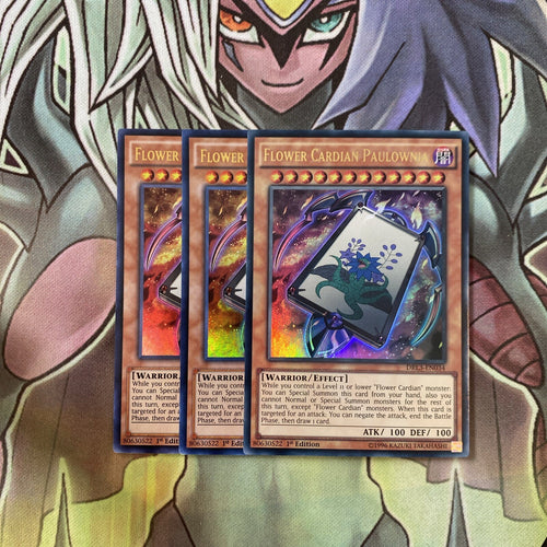 DRL3-EN034 x3 Flower Cardian Paulownia Ultra Rare Excellent Condition Yugioh
