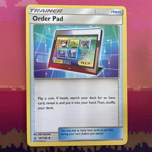 Pokemon Card Order Pad Ultra Prism Uncommon 131/156 Near Mint