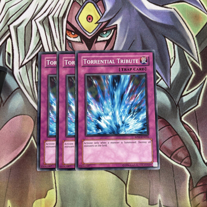 RP02-EN034 x3 Torrential Tribute Common Excellent Conditon Yugioh
