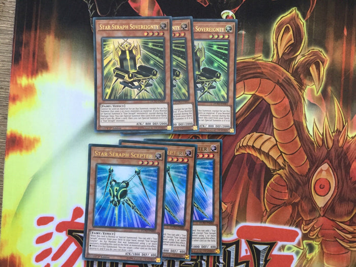 DUPO-EN061 Yugioh 3x Star Seraph Sovereignty + 3x Star Seraph Scepter 1st