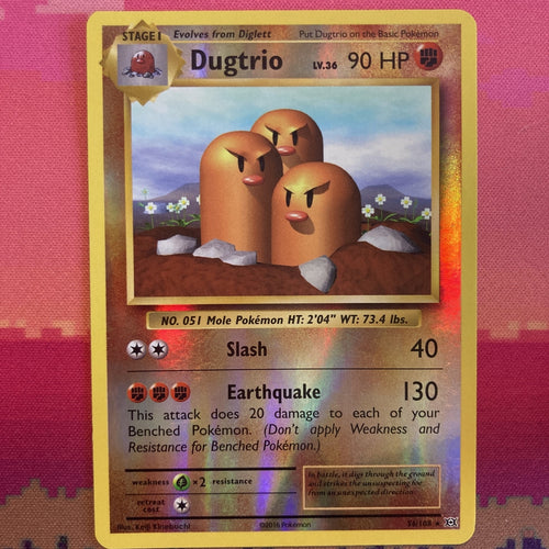 Pokemon Card Dugtrio Evolutions Reverse Holo Rare 56/108 Near Mint C