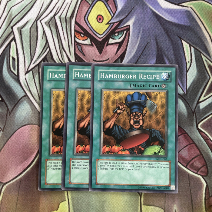 MRL-063 x3 Hamburger Recipe Common Excellent Conditon Yugioh